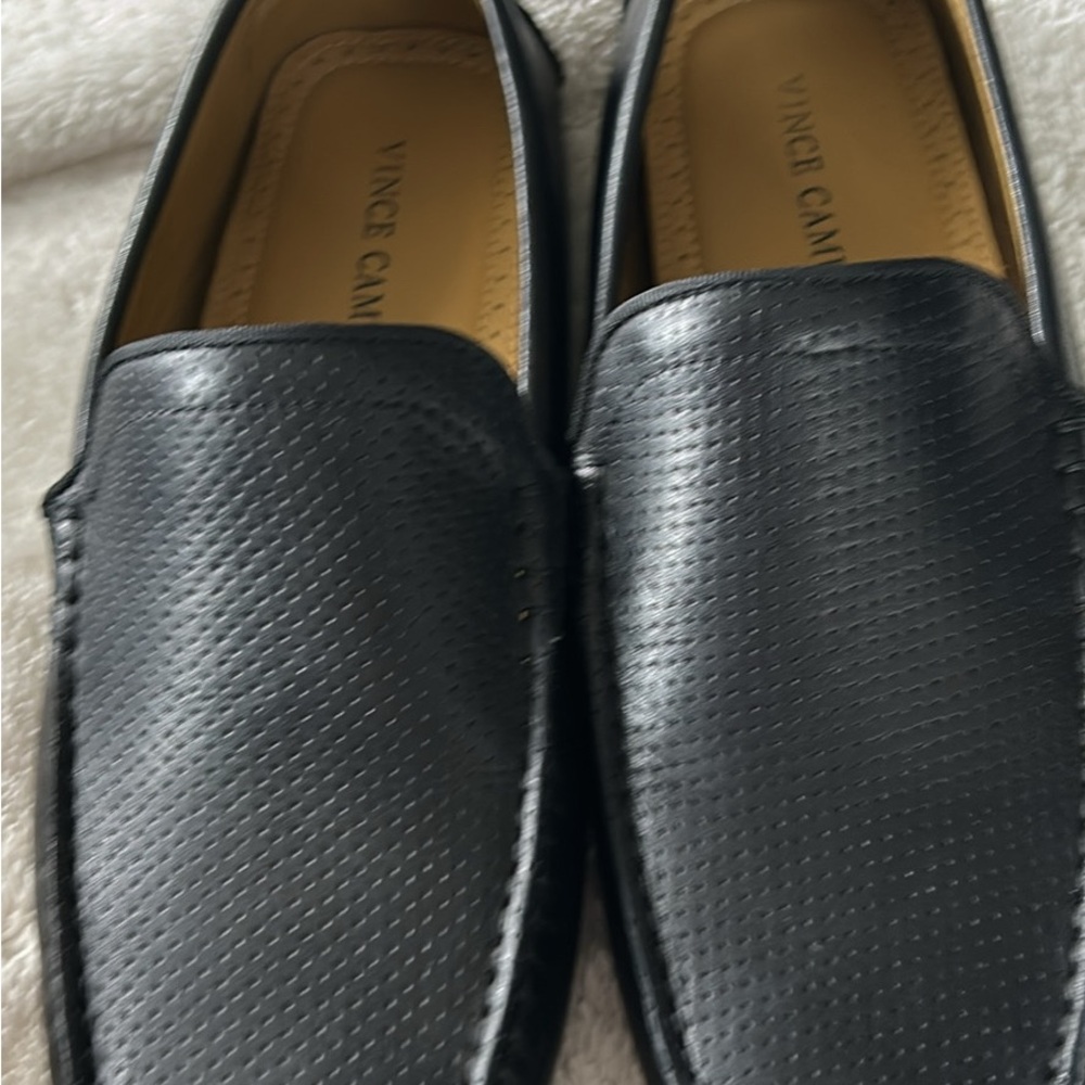Vince Camuto Perforated Black Men's Slip-Ons